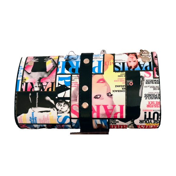 Unbranded Magazine Cover Print Hard Plastic Crossbody ClutchPurse - Picture 3 of 10